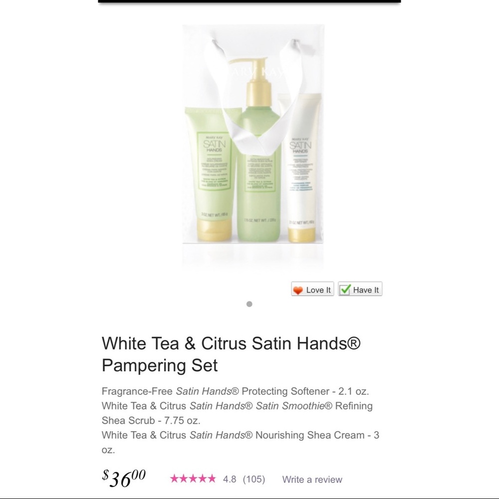 White Tea & Citrus Satin Hands Pampering Set